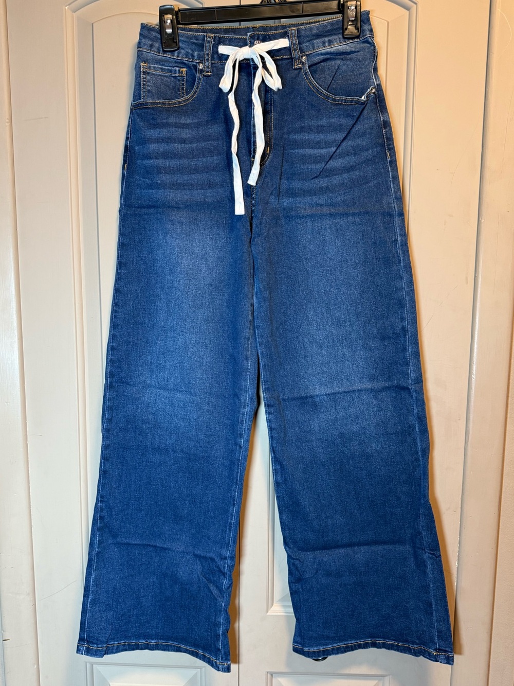 Navy Wide-Leg Jeans - Women's